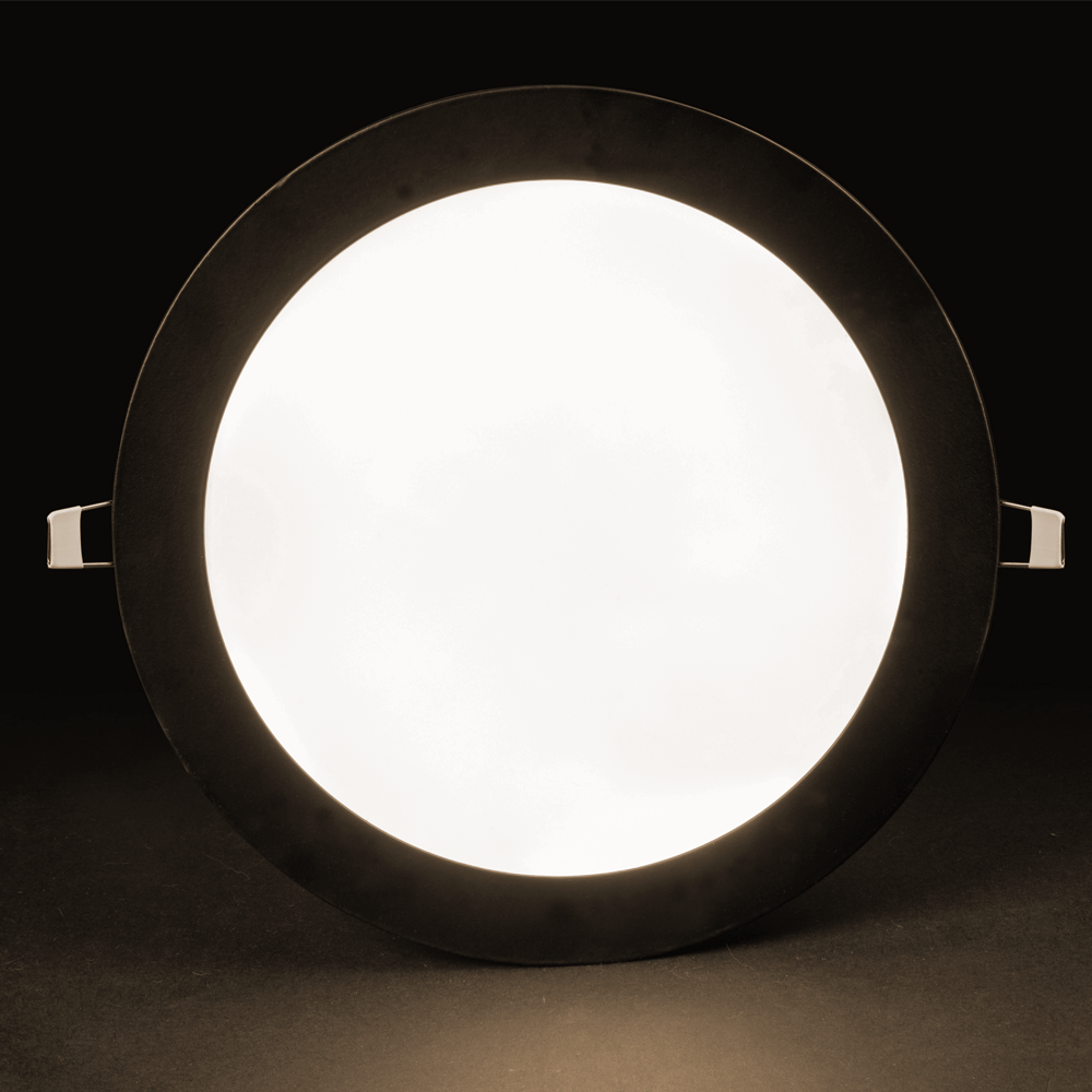 Noas YL10-1800-S 18W <span class='ara-isik'>Ara Işık</span> (4000K) Yuvarlak Sıva Altı Slim Led Panel Siyah