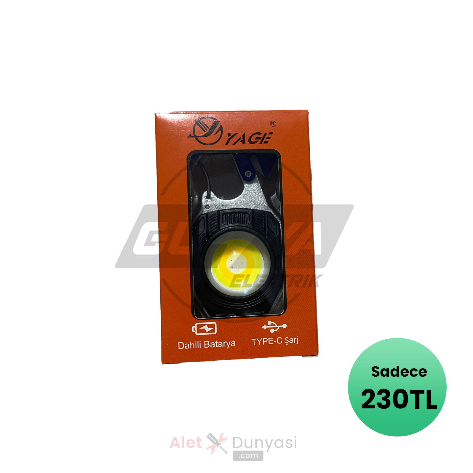 Yage / 7 Fonksiyonlu Şarjlı Çok Amaçlı Alet / Fener / Düdük / Kesici / Şişe Açıcı / Flaşör / Tornavida / Çakmak