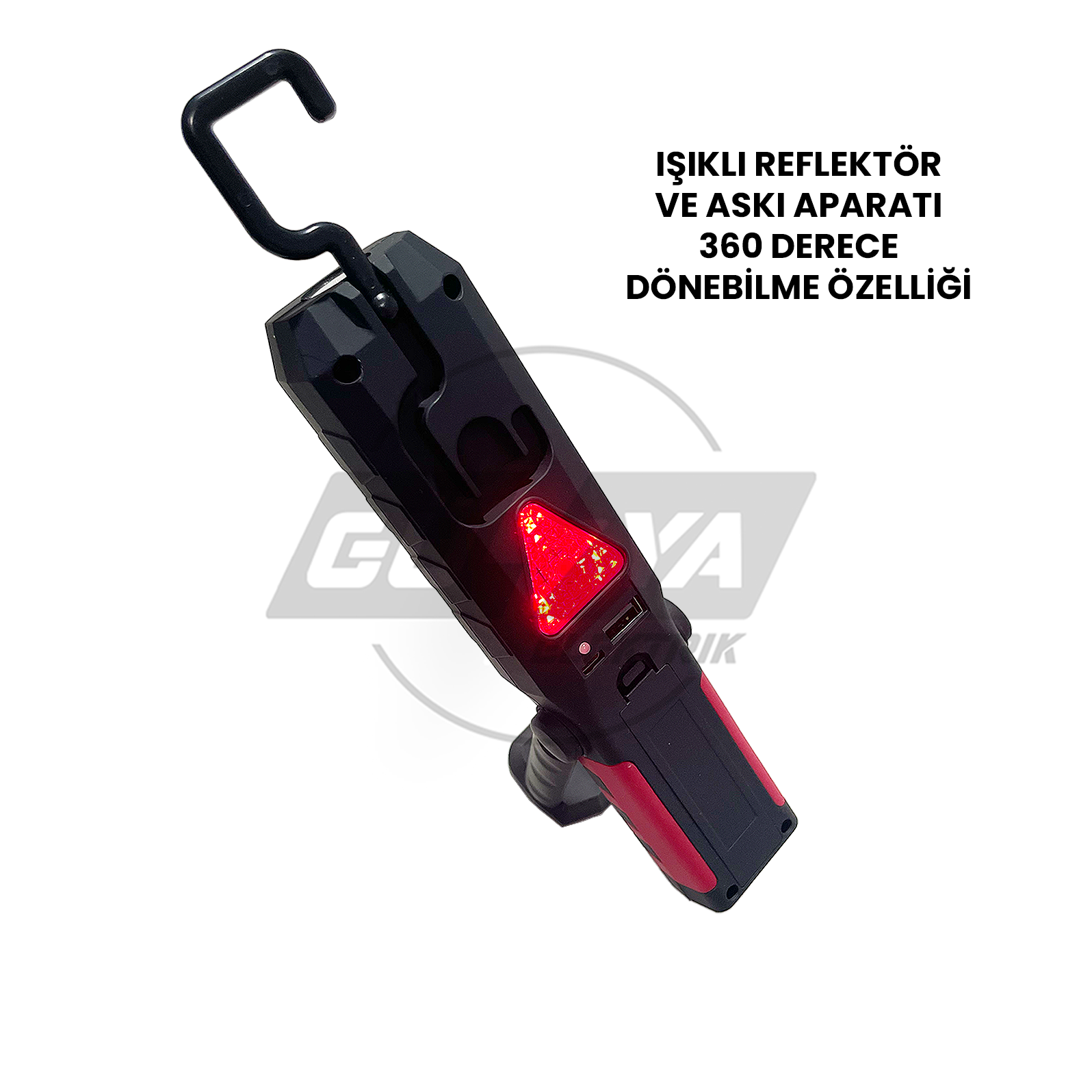 Watton wt293 Reflektörlü / Askı Aparatlı / Mıknatıslı / Şarjlı Lityum Bataryalı / Şarj Aleti + Araç Şarjı / Oto Feneri